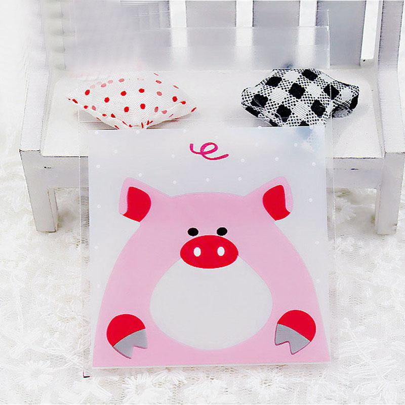 50PCS Cute Cartoon Monster Cookie Candy Self-Adhesive Plastic Bags For Biscuits Snack Baking Package Supplies Christmas Decor