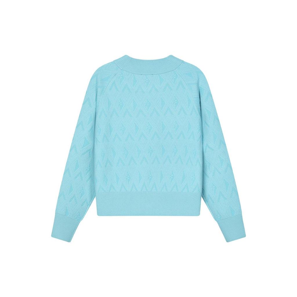 Fila Emerald Solid Color Round Neck Casual Long Sleeve Sweater Women Sweater F11W414404F-ZA