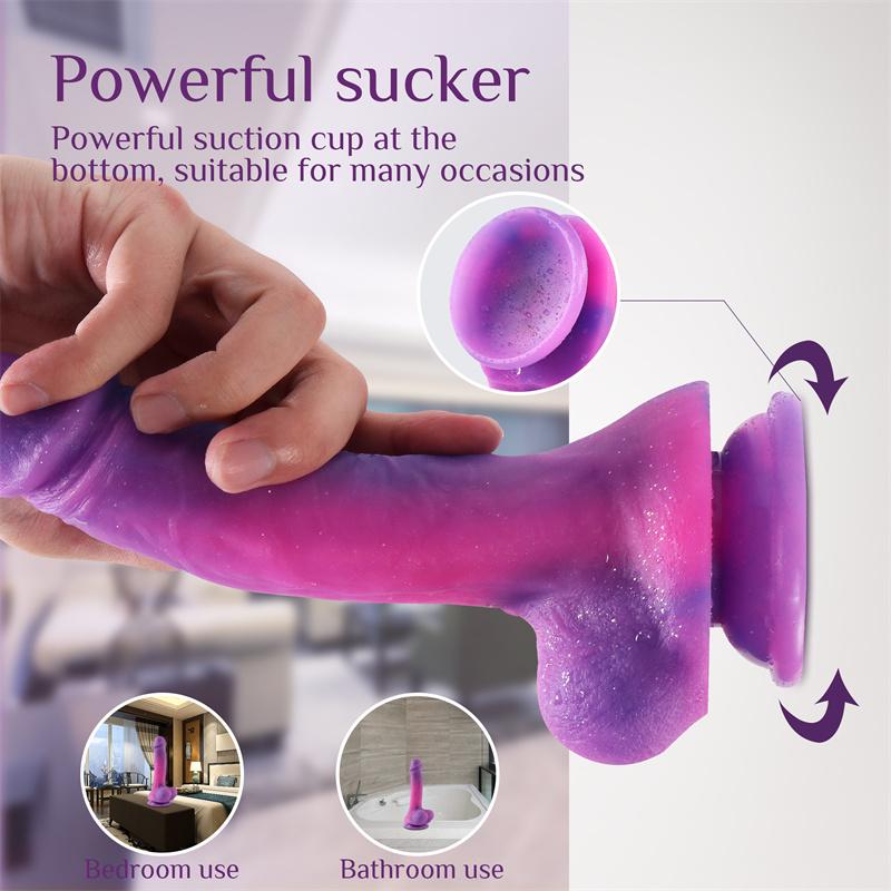 Female Real-feeling Liquid Silicone Simulation Penis New Colorful Big Penis Dildo