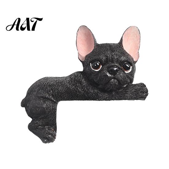 Creative Light Switch Ornament 3D French Bulldog Resin Cover, Cute Cartoon Dog Wall Socket Frenchie Room Decor Decor, Self-Adhesive Animal