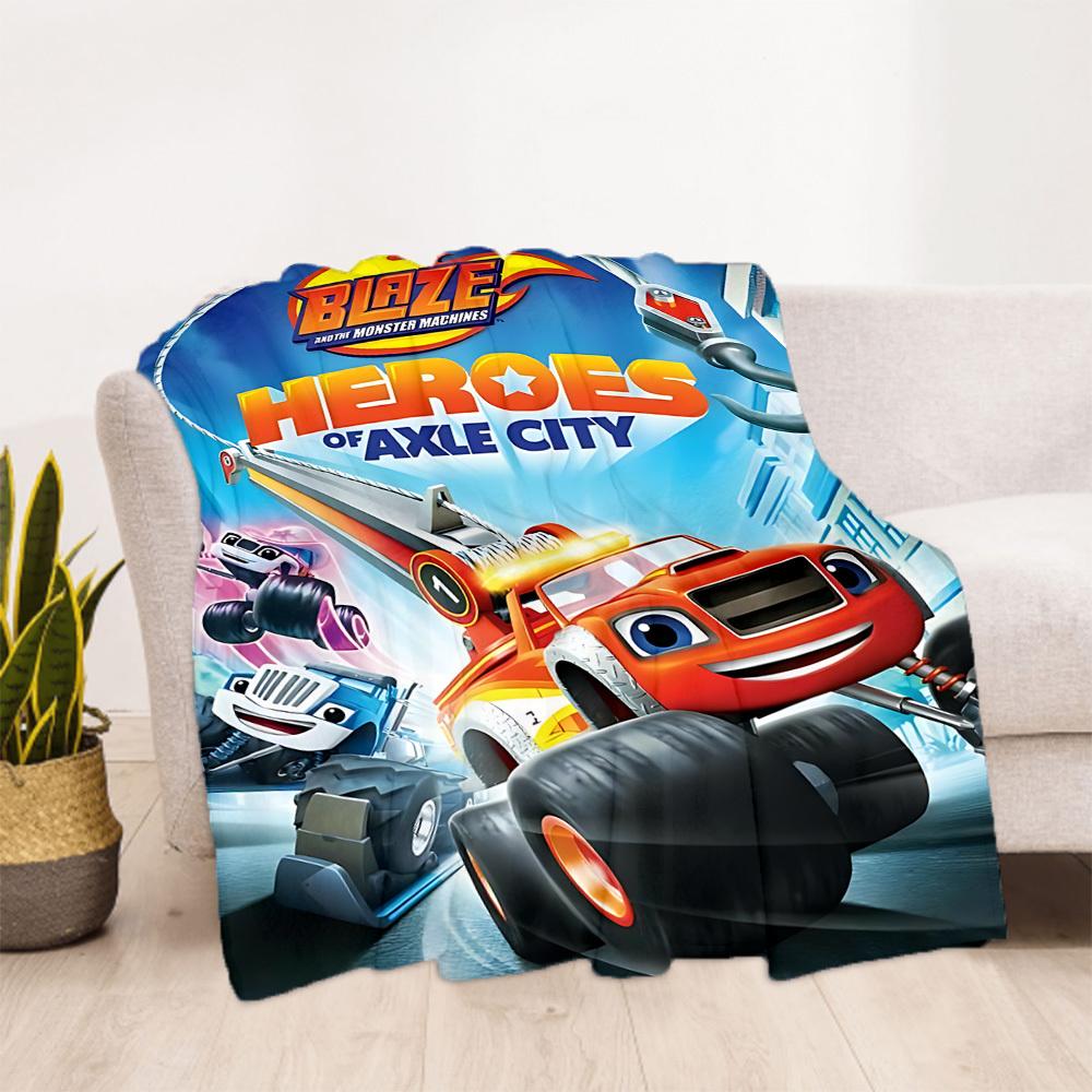 1pc Blaze AxleCity Outdoor Blanket Lightweight Flannel, Soft & Warm, All-Season Use for Sofa, Outdoor, Camping, Living Room053