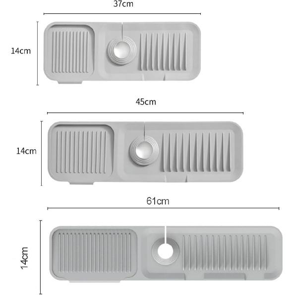 Faucet Guard & Draining Mat, Kitchen Sink Splash Guard, Silicone Draining Mat Faucet Handle Drip Catcher Tray for Kitchen Sink, Dish Soap Dispenser