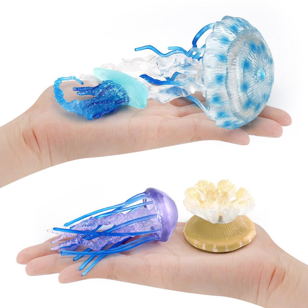 Marine Life Plastic Jellyfish Statue Static Tabletop Ornament For Decor Home