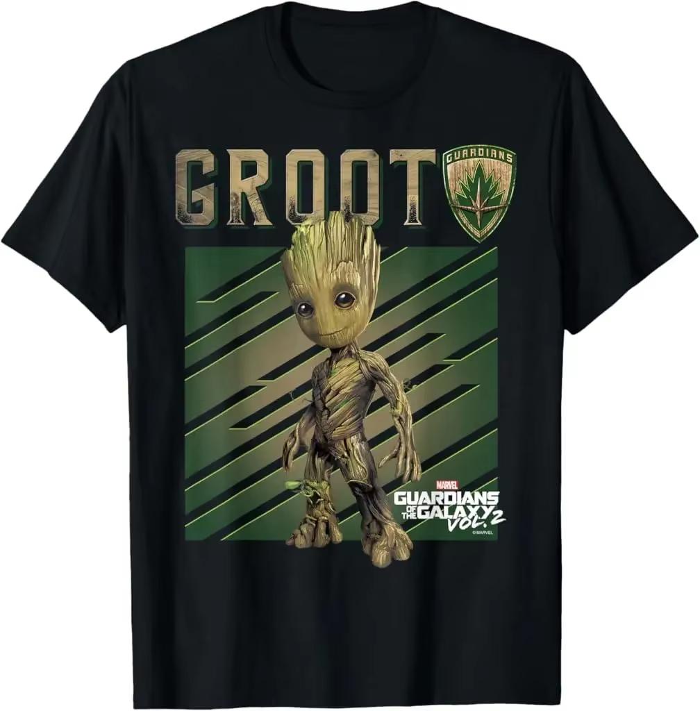 Marvel Guardians Galaxy Rocket Raccoon GROOT Graphic TShirt Black Cotton Tee Fans Comfortable Casual Wear Available All Sizes M
