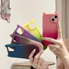 Stilvolle, schöne Katzenohren-Farbverlaufshülle für iPhone 15 14 13 12 11 Pro Max XS X XR 7 8 Plus Weiche, mattierte Silikon-Rückseite