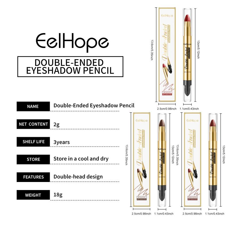 Double-Sided Eyeshadow Stick Glitter Highlighter Brightening Pens With Pearly Glitter Matte Finish Eye Shadow Liner Combinations