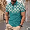 New Men's Fashionable Collared Slim-Fit T-Shirt Polo Shirt Short-Sleeved Men's Top