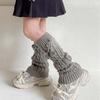 Knitting Plush Ball Leg Socks Korean Style Hairball Long Stacked Socks  Autumn and Winter