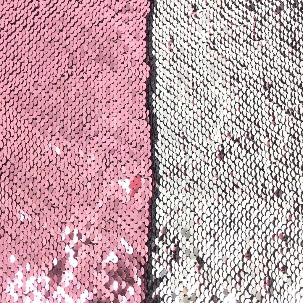 50-Color Double-Sided 5mm Sequin Fabric for Clothing, Luggage, and Wall Decoration