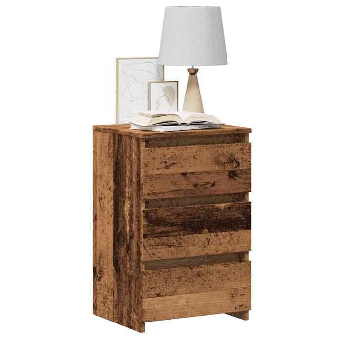 VidaXL Bedside Tables 2 Pcs Old Wood 40x35x62.5 Cm Engineered Wood, Bedside Cabinet, Side Table, Bed Cabinet, 856523