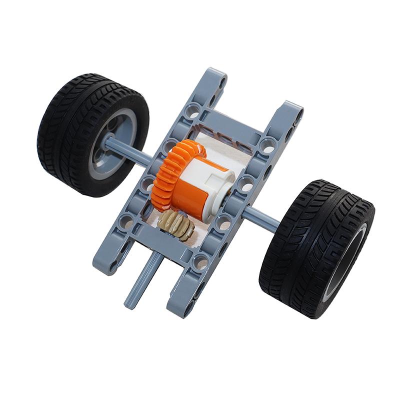 Building Blocks Drive Car Front Back Suspension Steering System Differential Gears Self-Locking Bricks MOC Technical Parts