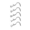 RUI RUI YU 21pcs/set Nose  Nail Stainless Steel Diamond-mounted Body Piercing Accessories