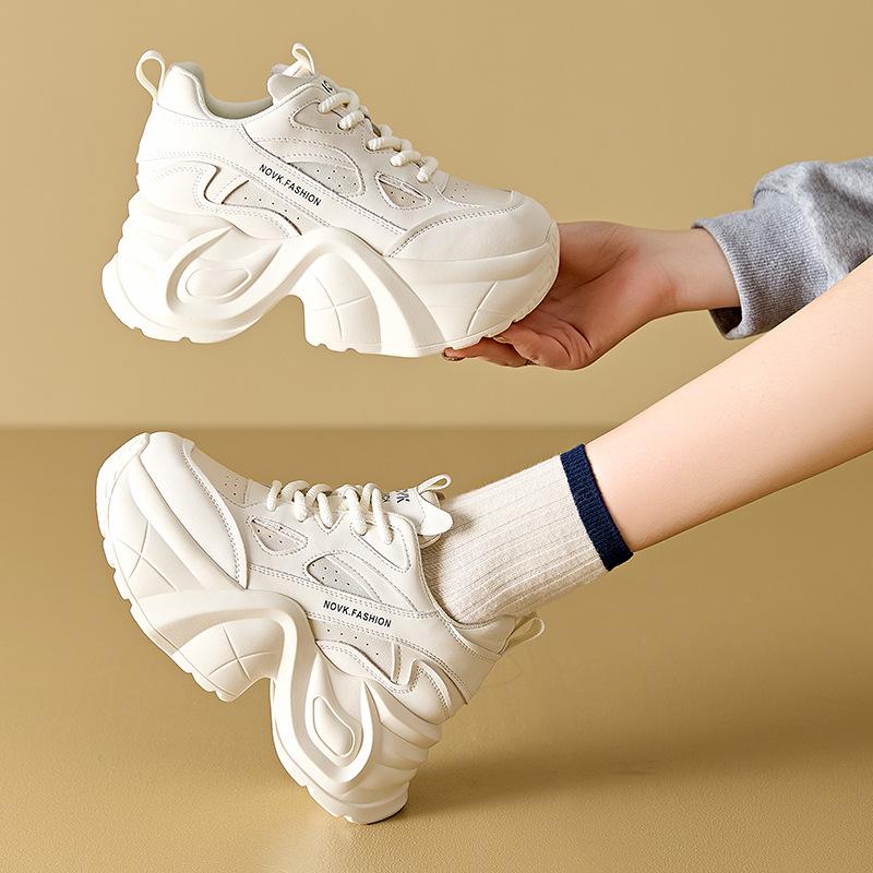 Fashionable Platform Sneakers for Women's Shoes Autumn and Winter 2025 New High-end Casual Inner Height Increase Daddy Shoes for Women Versatile