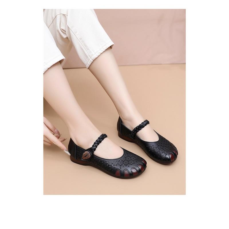 Summer Hollow Soft Sole Soft Leather Sandals