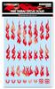 HiQ Parts Fire Tribal Decal Solid Metallic Red for Plastic Models (1 Decal) (FTSL-MTRED)