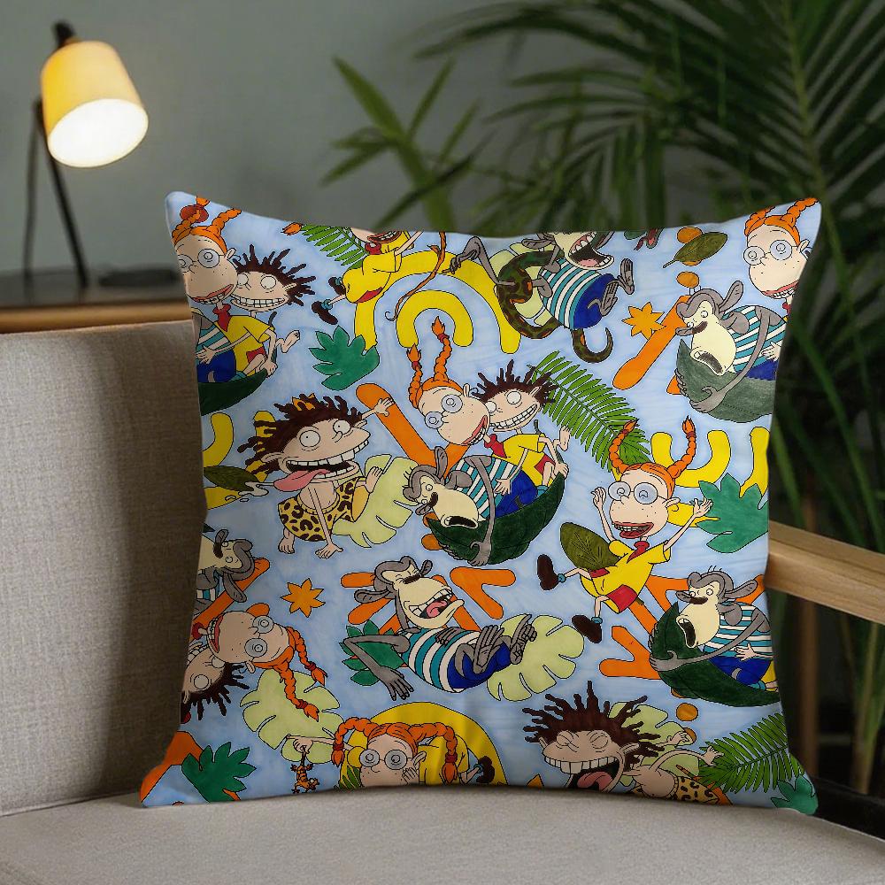 Anime Tthe Wild Thornberrys Pillow Case Square DoubleSided Printing Sofa Cushion Cover Pillowcase Bedroom Bedside