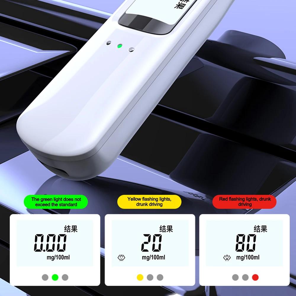 Non Contact Breath Alcohol Tester with Lcd Display and Voice Broadcast Accurate Type-C Charging Portable Alcohol Detectors