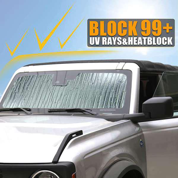 Silver Aluminum Foil Windshield Sunshade for Ford - Style A Standard