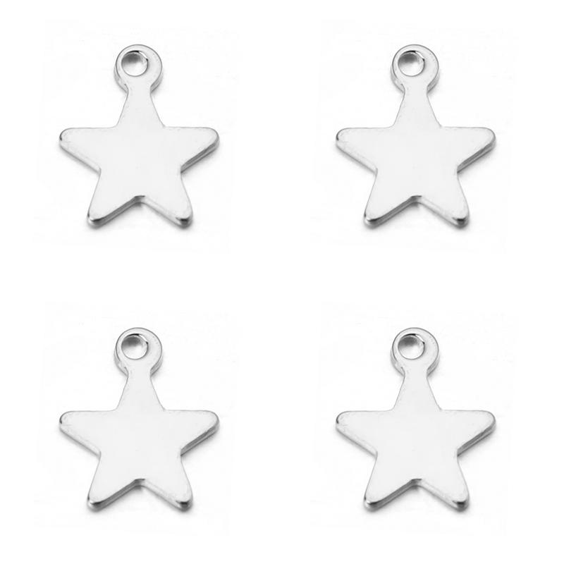 20pcs Stainless Steel Extend Tail Chain Charms Tag Gold Steel Color Multi-style Pendant for DIY Necklace Bracelet Jewelry Making
