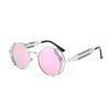 [Karsaer] Women's Steampunk Round Sunglasses, UV Protection, Hippie Style, Retro Round Metal Frame, UV400, Stylish B7029