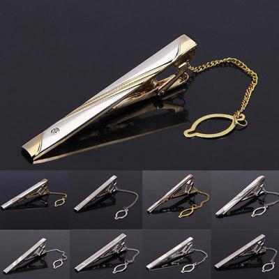 New Fashion Trendy Simple Men Necktie Silver Tone Metal Clamp Tie Clip