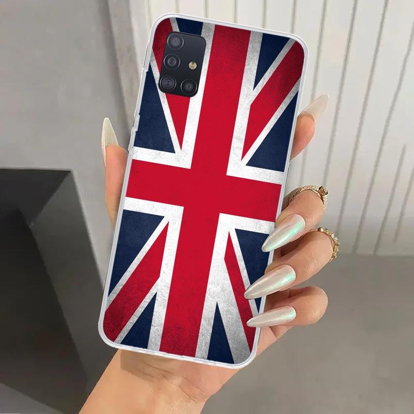 Union Jack England UK Flag Phone Case for Samsung Galaxy A52 A32 A22 A12 A02S A50S A30S A10S Note 20 Ultra 10 Plus S10 A31 A20 A