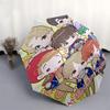 1pc Chibi Characters Outdoor Umbrella - Automatic Opening/Closing, Portable 3-Fold Design, 8-Rib Iron Frame, Perfect Gift for Fans, Travelers, Da