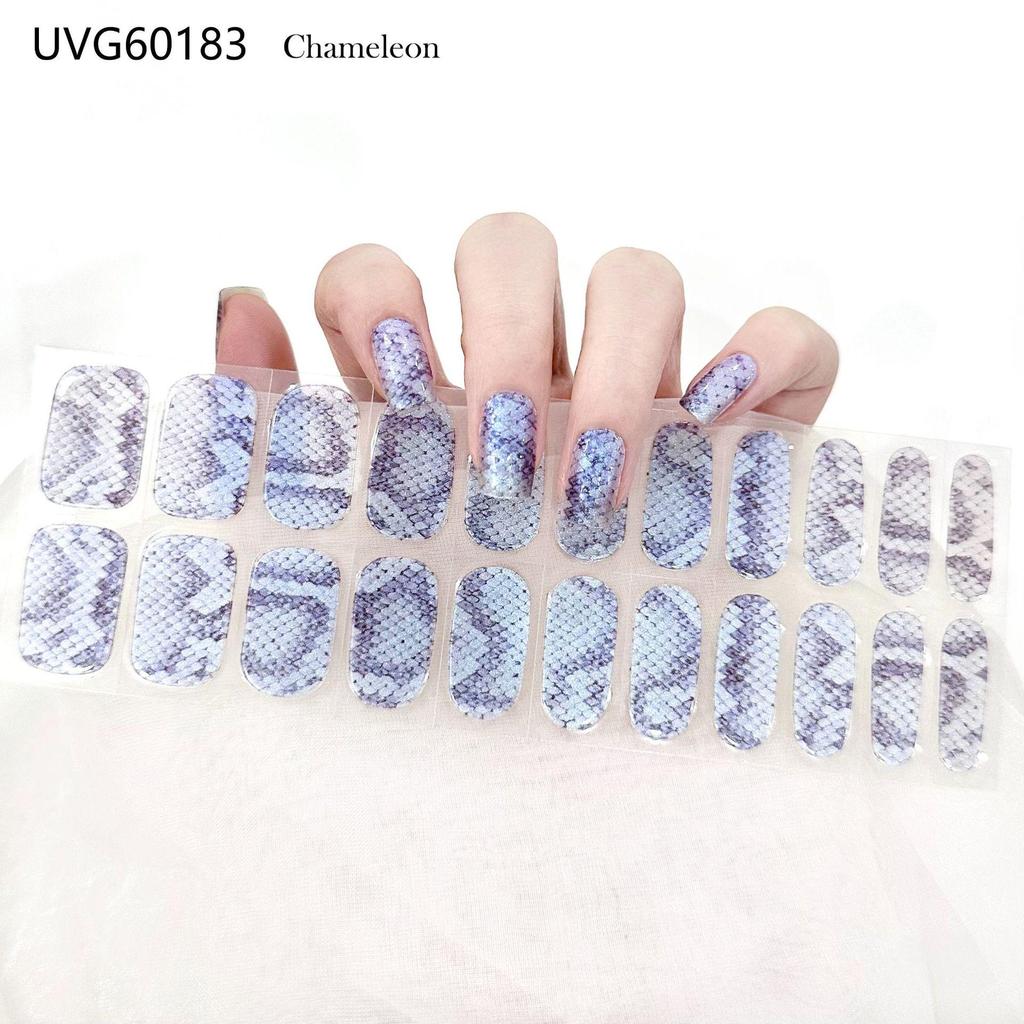 Transparent Nude UV Gel Nail Art Stickers: Semi-Cured, Semi-Baked Manicure Sheets