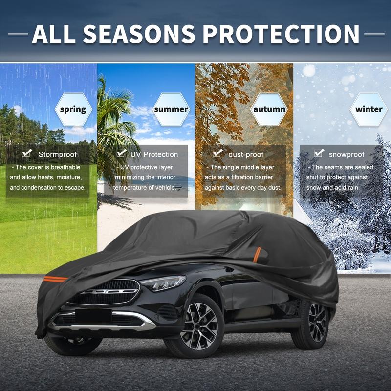 Motoforti Waterproof PEVA Car Cover for Mercedes-Benz GLC 2015- with Zipper