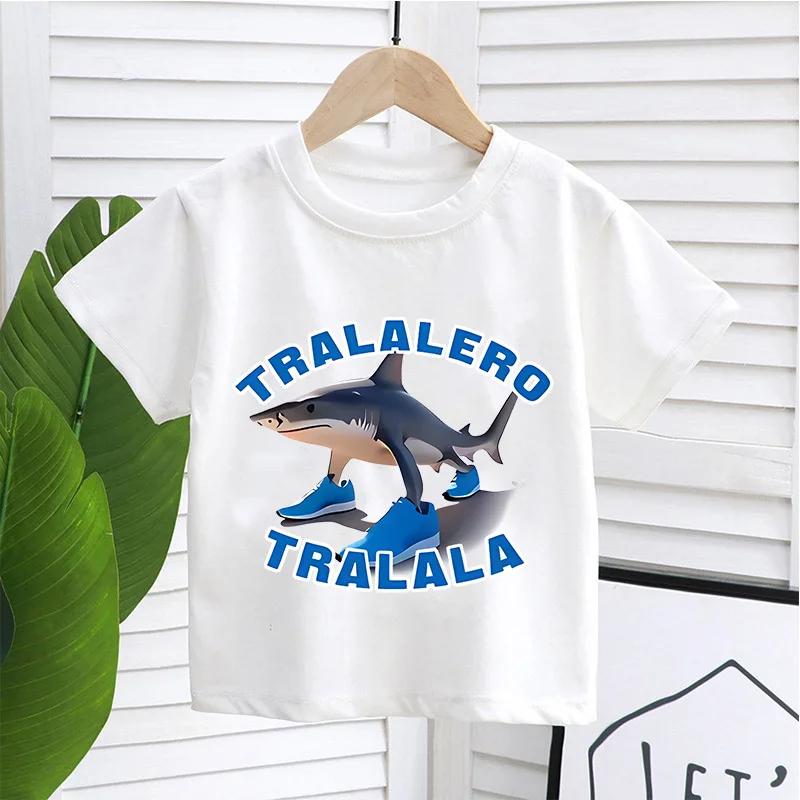 

Итальянский маразм Смешные детские футболки Детская Tralalero Tralalas Тунг ТунгТун Сахур Бомбардиро Крокодил Брр Патапим Одежда Топ size 140cm