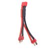 Deans Style T Plug 2 Male To T Plug 1 Female Power Cable Silicone Wire for 2 6S Lipo Battery