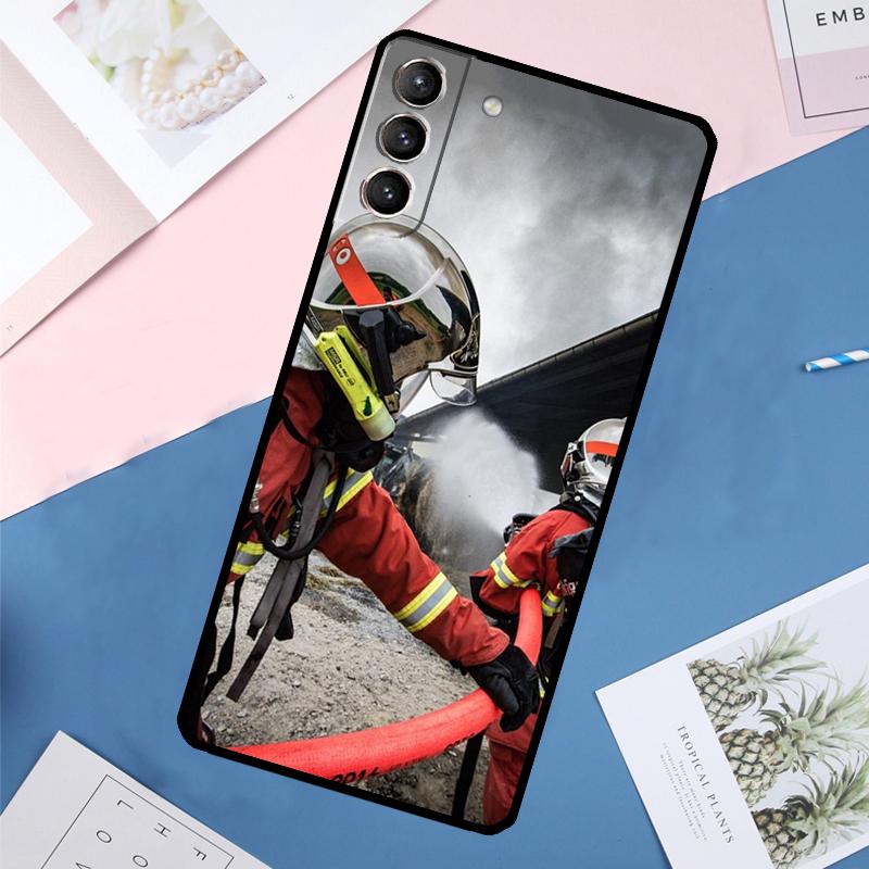 Fireman Firefighter Case For Samsung Galaxy S25 Ultra S21 S22 S23 S24 Ultra S9 S10 Plus S20 FE S25 FE Back Cover