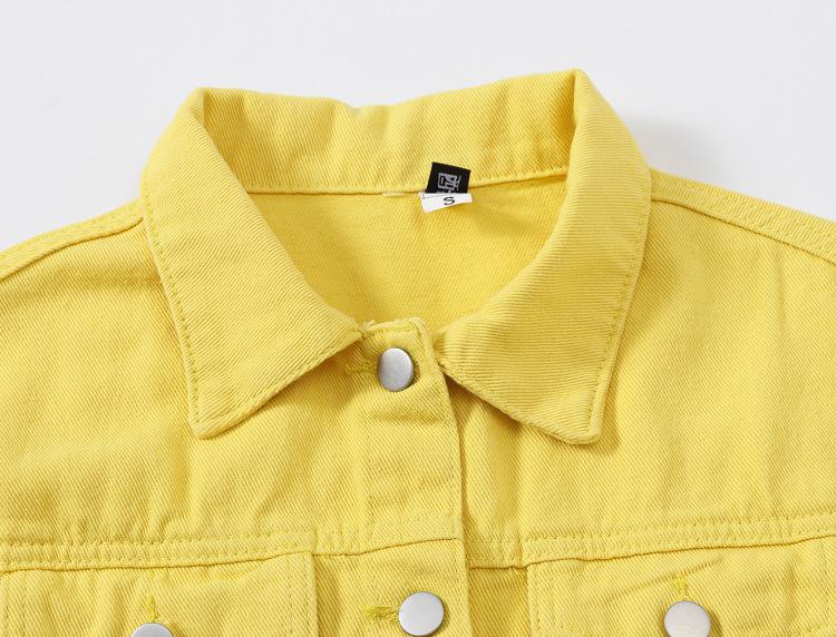 Damen Rosa Frühling Locker Geschnittene Jeansjacke - Kurz, Langärmlig, Übergröße, Lässiger Koreanischer Stil