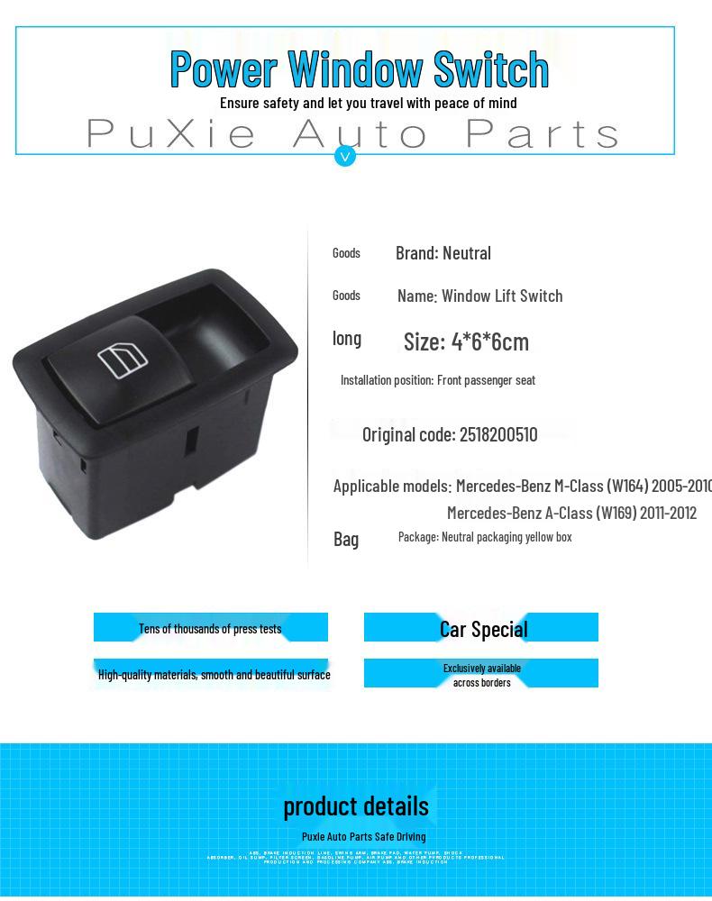 Mercedes-Benz Electric Window Switch 2518200510