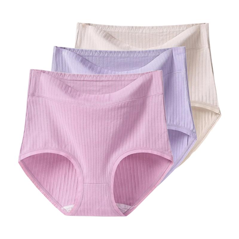 3pcs Women's Panties Cotton Underwear Plus Size Underpants High Waist Briefs XL XXL 3XL 4XL 5XL 6XL