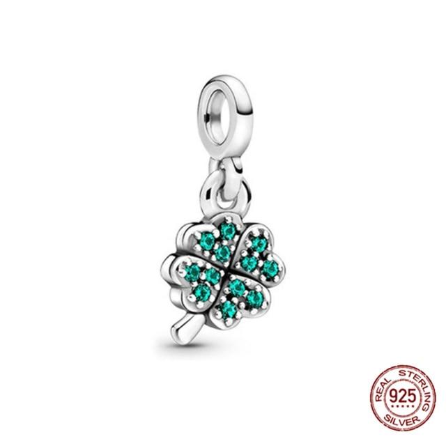 

100% стерлингового серебра 925 пробы мини-бусины с четырьмя листочками клевера подходят для браслетов 3 мм для женщин, сделай сам, ювелирный бутик, подарок