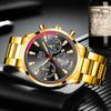 Stilvolle, einfache Uhr Herren Edelstahl Uhr Kalender Quarzuhr Herren personalisierte Casual Uhr