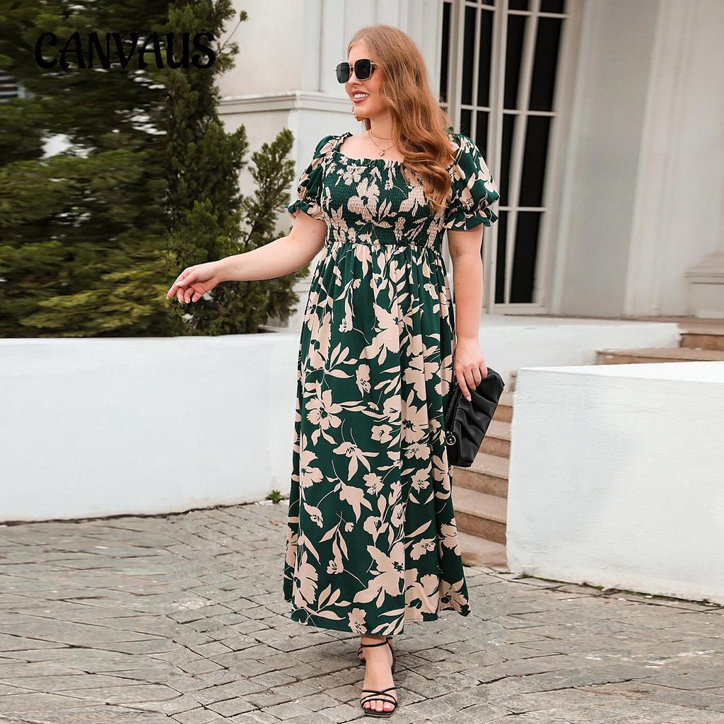 Vestido feminino de verão plus size estampado casual vestido de férias boêmio elegante midi vestidos longos