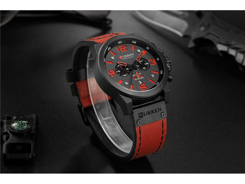 CURREN 8314 Pánské multifunkční sportovní chronografové vodotěsné křemenné hodinky