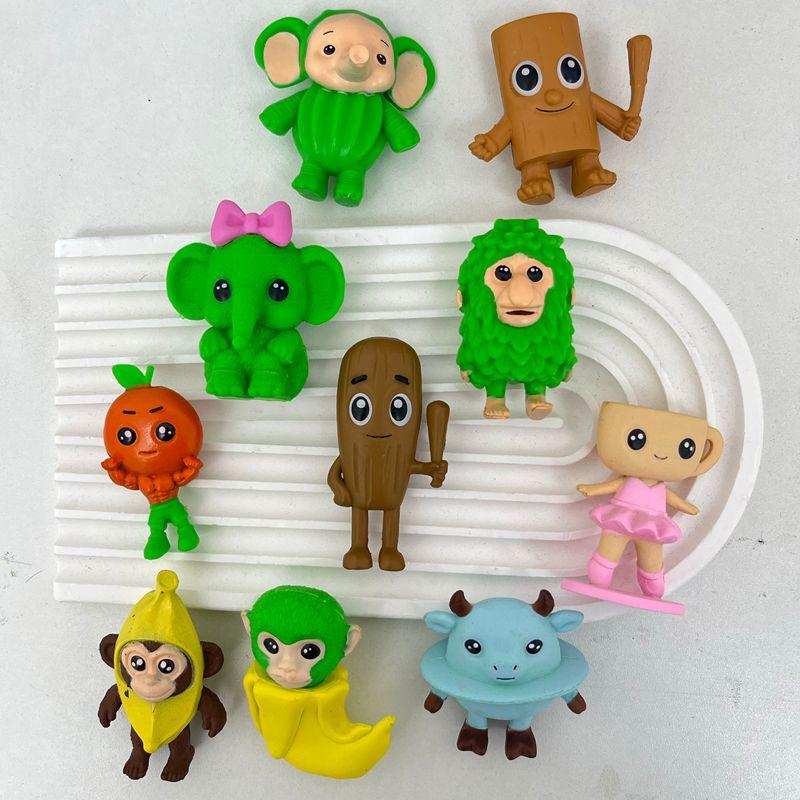 8pcs/set Italian Brainrot Ornament Desktop Ornament Tung Tung Tung Sahur Figure Home Decoration Tralalero Tralala Figurine