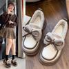 Retro Cake-soled Leather Shoes, New Cotton Shoes, One-step Shoes
