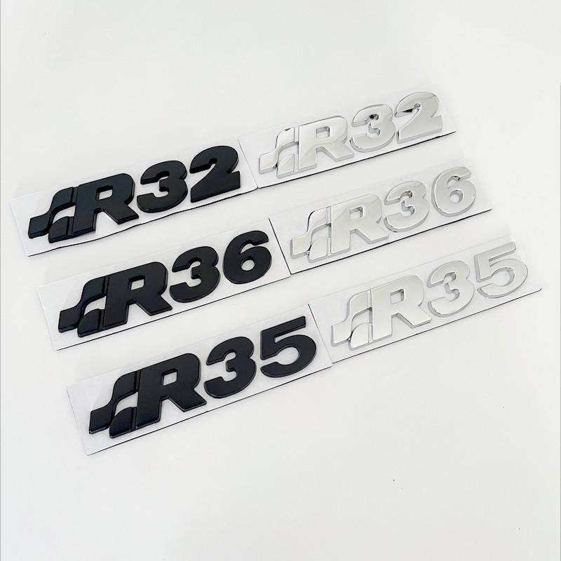 ASGBH1 3D Metall R32 R35 R36 Kofferraum Heck Emblem Abzeichen Aufkleber Für VW SR32 SR35 SR36 Volkswagen Golf MK4 Passat Tiguan