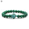 Beads Bracelet Sea Turtle Beaded Elastic Rope Adjustable Boho Decoration Valentines Day Gift Women Men 8mm Natural Faux Stone Friendship Bangle Dating