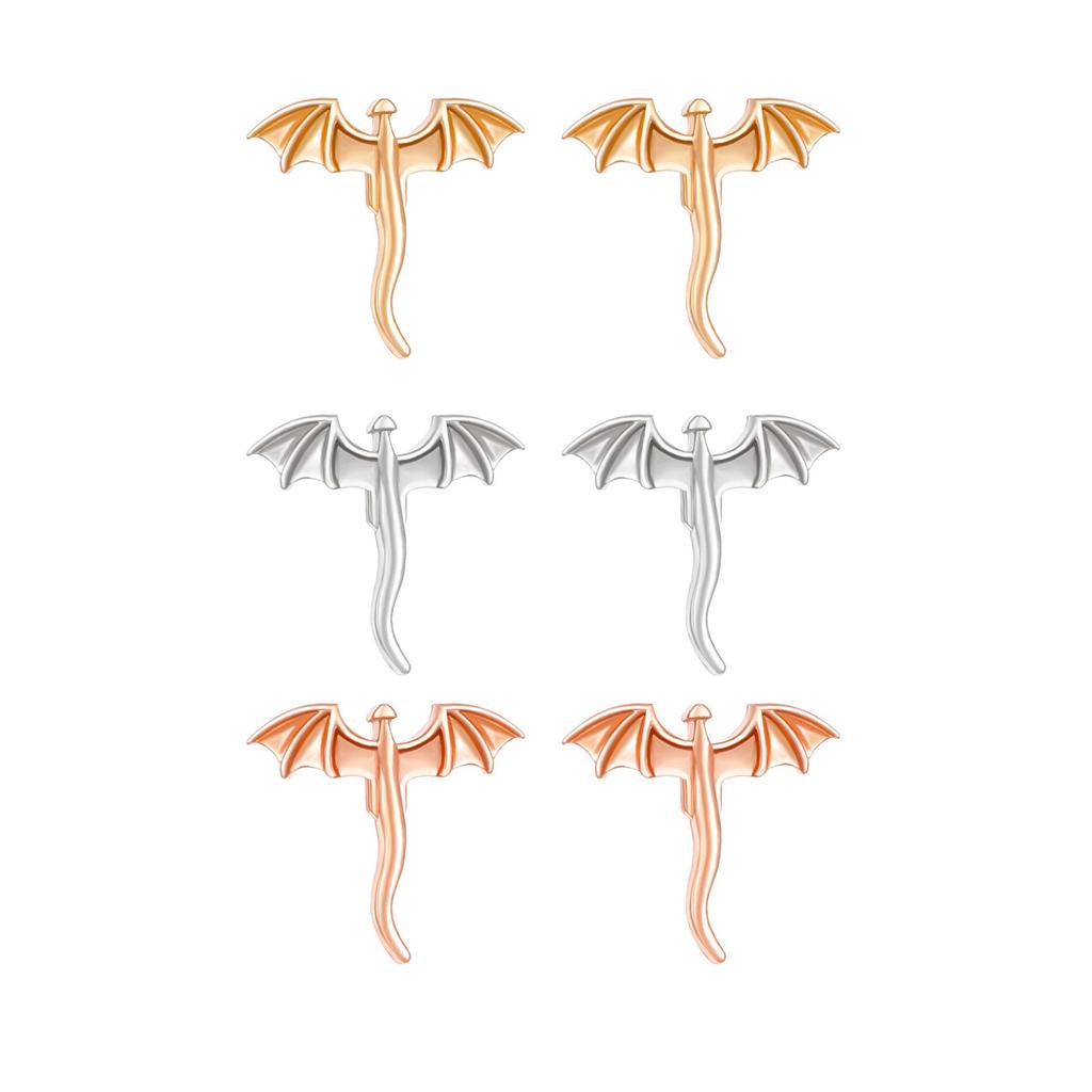 Dragon Statement Earrings Modern Ear Jewelry Woman Earring Stylish Studs Earring Copper Texture for Various Occasion