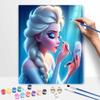 Disney Elsa Makeup Oil Painting Kit Home Bedroom Wall Decor Handmade Gift Art Decor Beauty Princess Painting DIY Crafts Supplies Gift