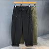Amerikanische trendige Marke armee grüne gerade Jeans Herren große Tasche Latzhose Herbst und Winter warm neu locker Säbelhose