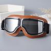 Motorcycle Goggles Vintage Leather Riding Glasses Scooters ATV Off-Road Anti-Scratch Dust Proof Eyewear