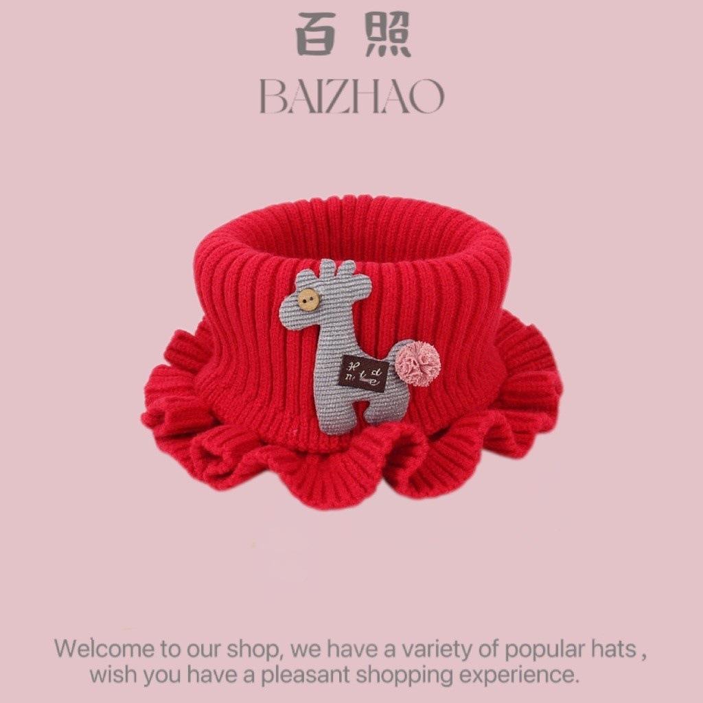 Super cute baby autumn and winter new children's thermal hat cute double ball hat warm ear protector knitted wool hat