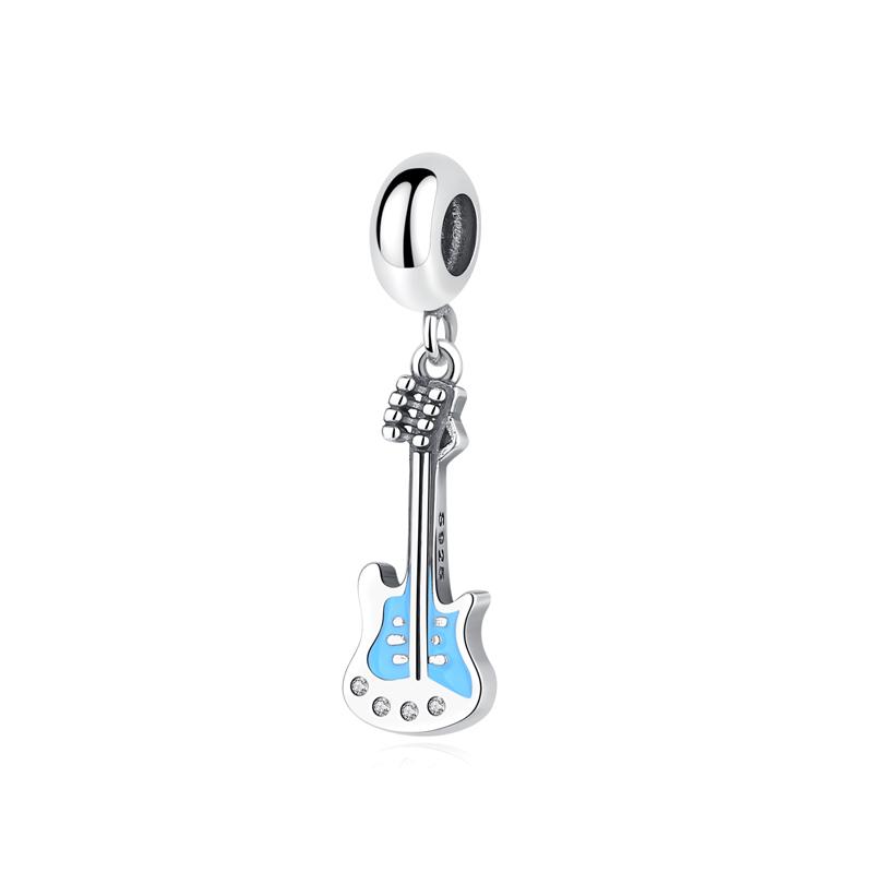 Original 925 Sterling copper Charm Bead Love Music Note Piano Pendant Charms Fit Brand Bracelets Necklaces Women Diy Zircon