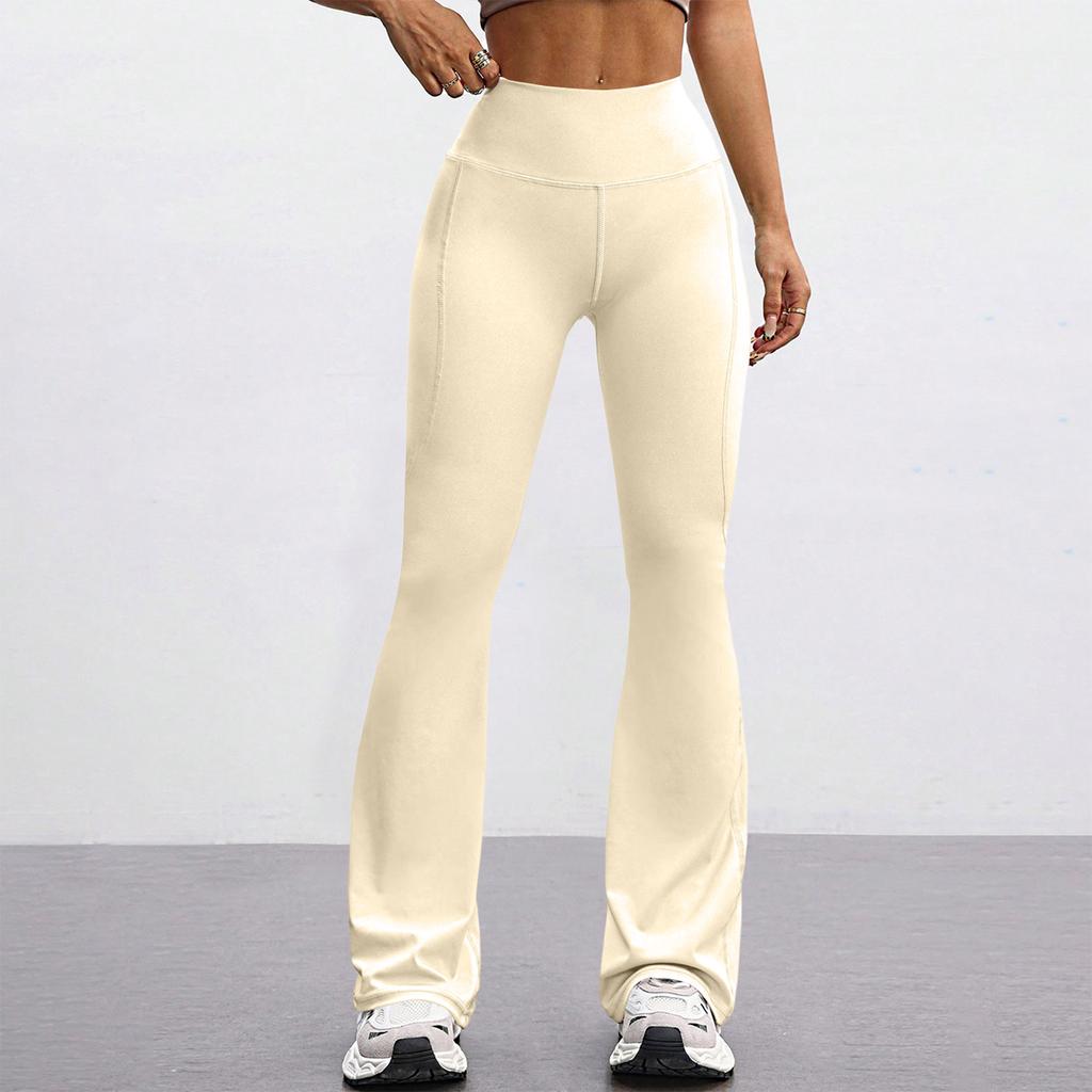 Modne Damskie Seksowne Spodnie do Jogi Wysoki Stan Krzyżowe Szerokie Nogawki Kolorowe Spodnie Treningowe do Jogi